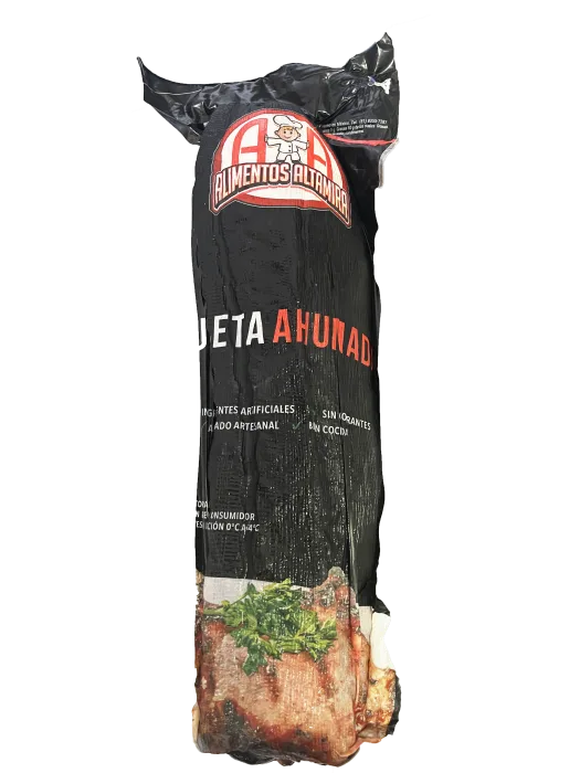 Barra entera de chuleta ahumada Ahumex empacada al vacío
